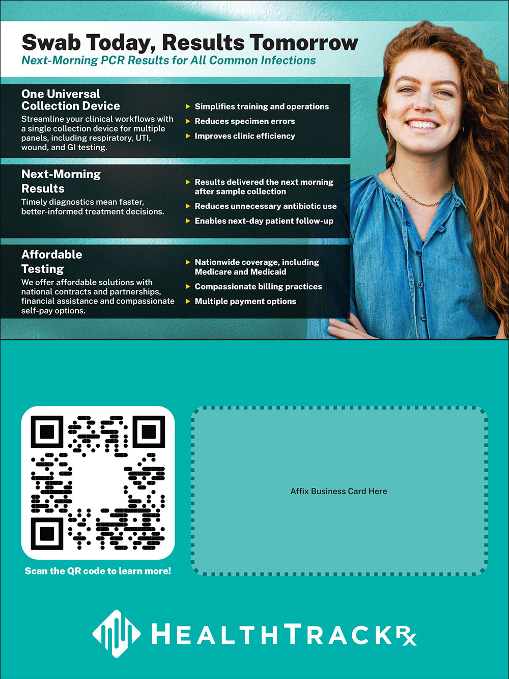 ''Swab Today, Results Tomorrow'' Post Cards